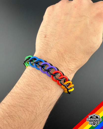 Rainbow (Classic Flag) Stretchy Chainmail Bracelets