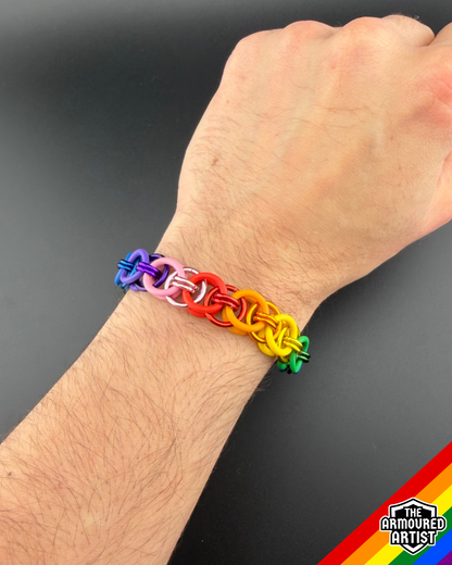 Rainbow (Classic Flag) Stretchy Helmchain Bracelets