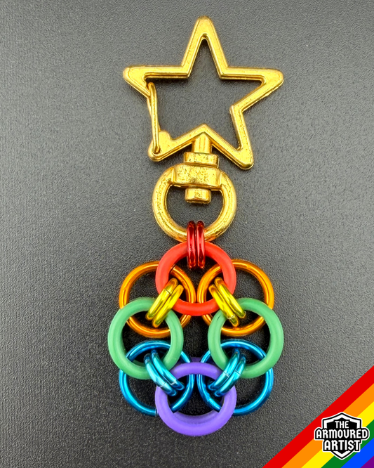 Rainbow (Classic Flag) Flexible Helmchain Keychains