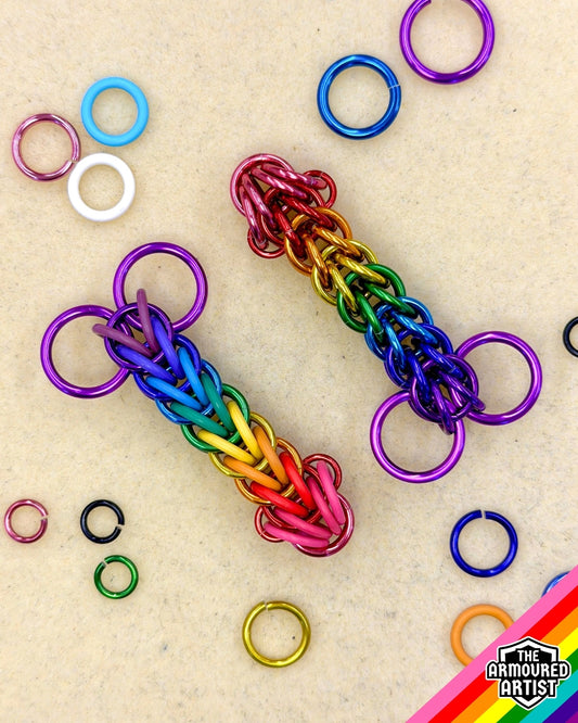 Rainbow (Gilbert Baker Flag) Pocket Rocket Keychains/Necklaces