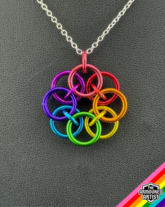 Rainbow (Gilbert Baker Flag) Helmchain Necklaces