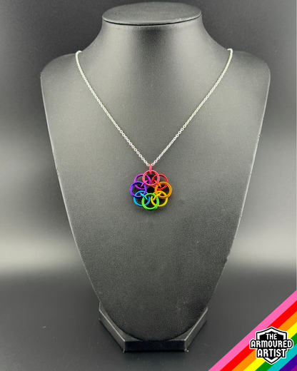Rainbow (Gilbert Baker Flag) Helmchain Necklaces