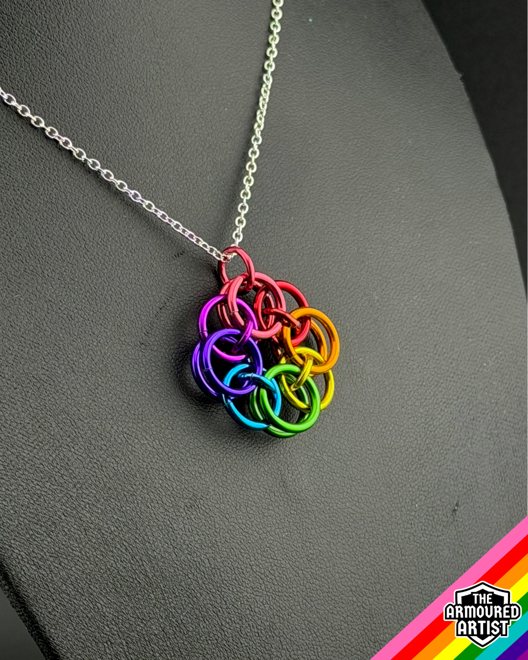 Rainbow (Gilbert Baker Flag) Helmchain Necklaces