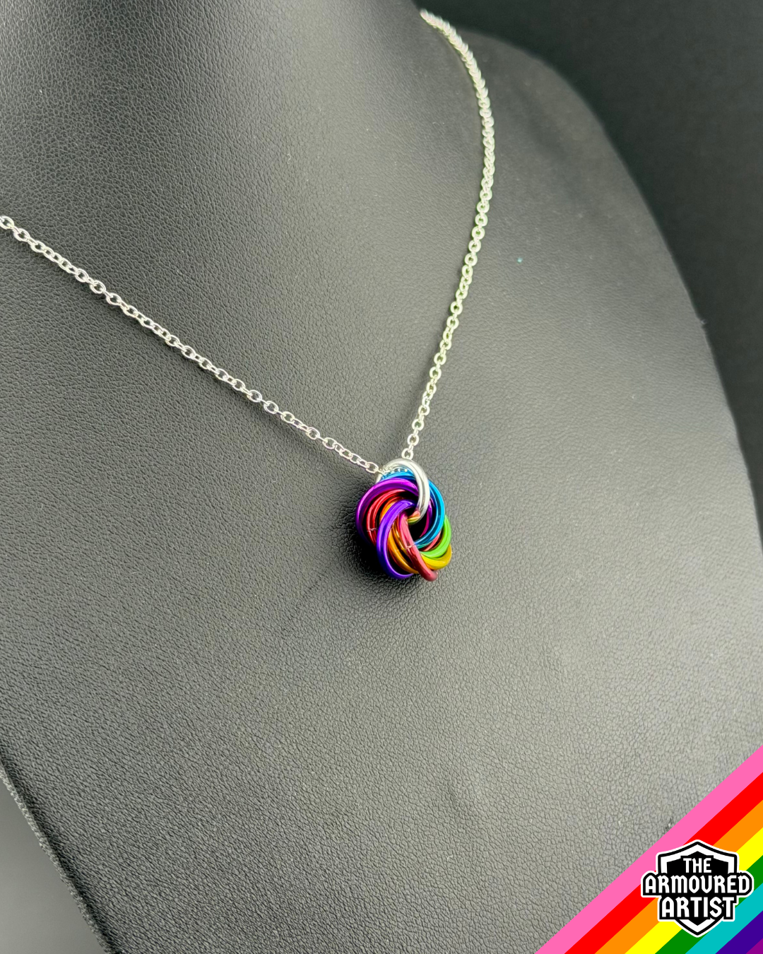 Rainbow (Gilbert Baker Flag) Spiral Chainmail Necklaces