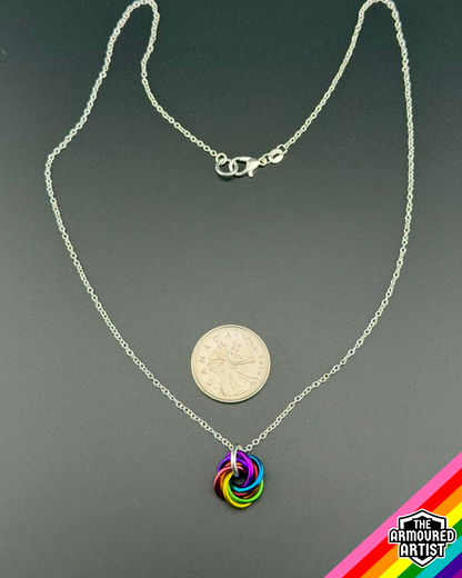 Rainbow (Gilbert Baker Flag) Spiral Chainmail Necklaces
