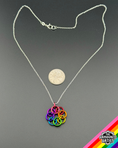 Rainbow (Gilbert Baker Flag) Helmchain Necklaces