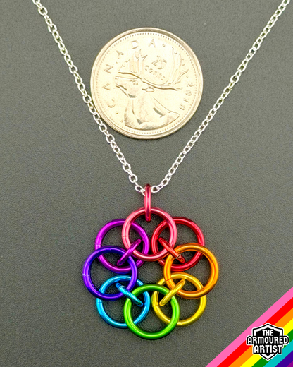Rainbow (Gilbert Baker Flag) Helmchain Necklaces