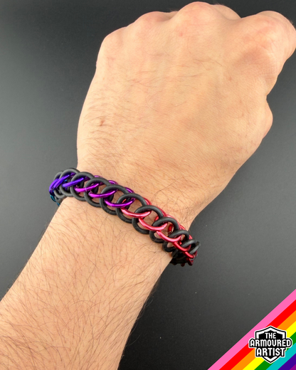 Rainbow (Gilbert Baker Flag) Stretchy Chainmail Bracelets