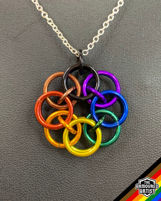 Rainbow (Philadelphia Flag) Helmchain Necklaces