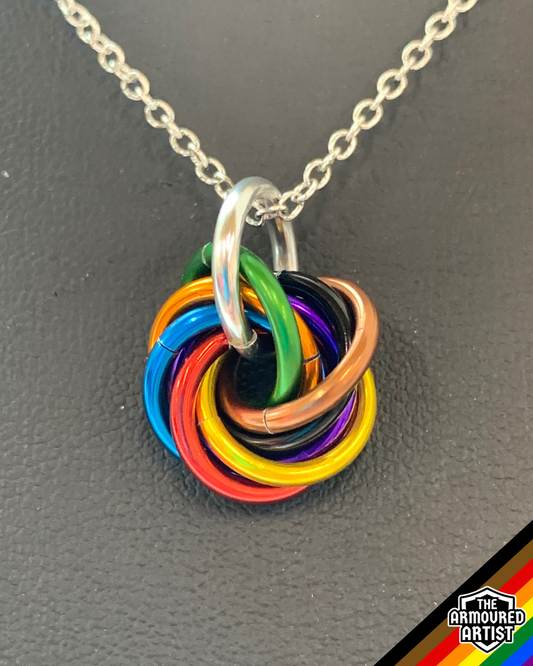 Rainbow (Philadelphia) Spiral Chainmail Necklaces