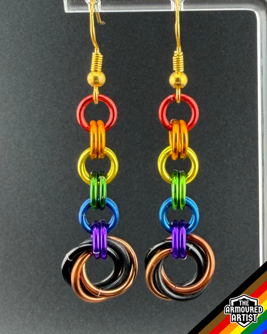 Rainbow (Philadelphia Flag) Dangling Earrings