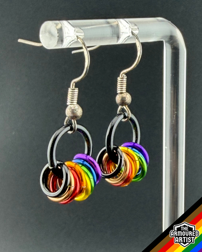 Rainbow (Philadelphia Flag) Small Ringlette Earrings