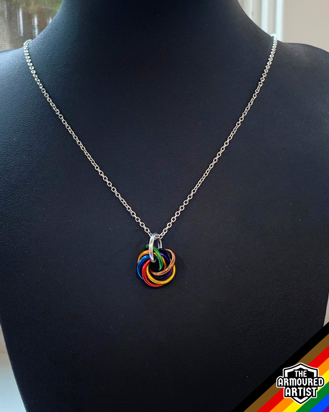 Rainbow (Philadelphia) Spiral Chainmail Necklaces