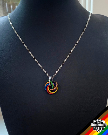Rainbow (Philadelphia) Spiral Chainmail Necklaces