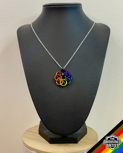 Rainbow (Philadelphia Flag) Helmchain Necklaces