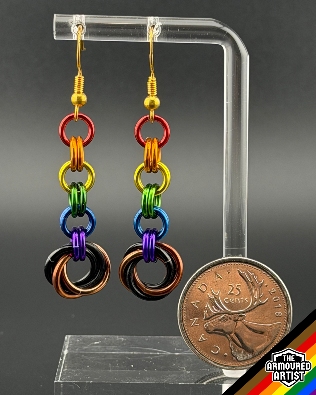 Rainbow (Philadelphia Flag) Dangling Earrings