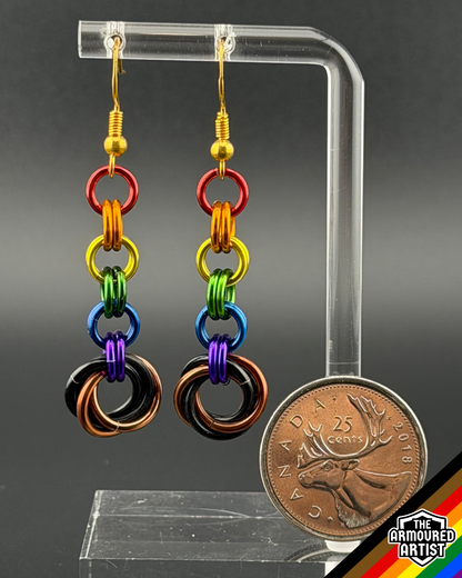 Rainbow (Philadelphia Flag) Dangling Earrings
