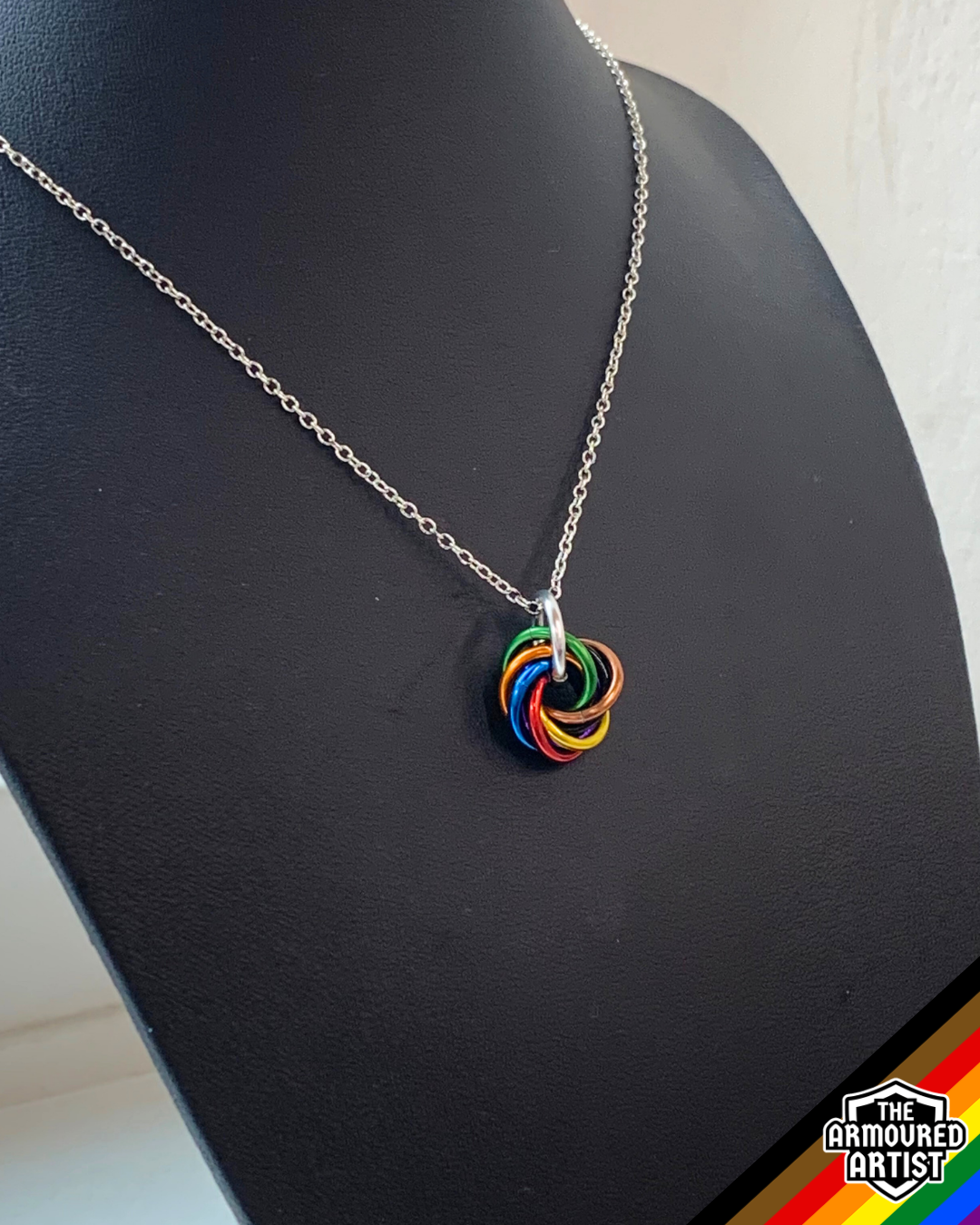 Rainbow (Philadelphia) Spiral Chainmail Necklaces
