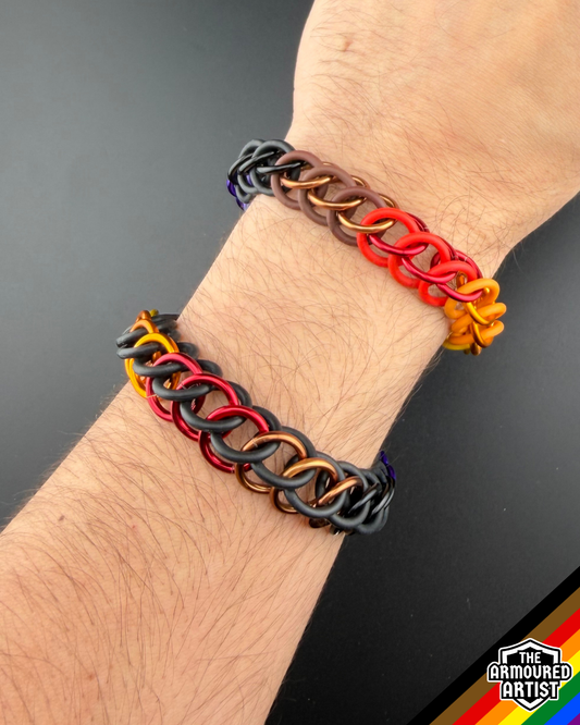 Rainbow (Philadelphia Flag) Stretchy Chainmail Bracelets