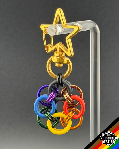 Rainbow (Philadelphia Flag) Flexible Helmchain Keychains