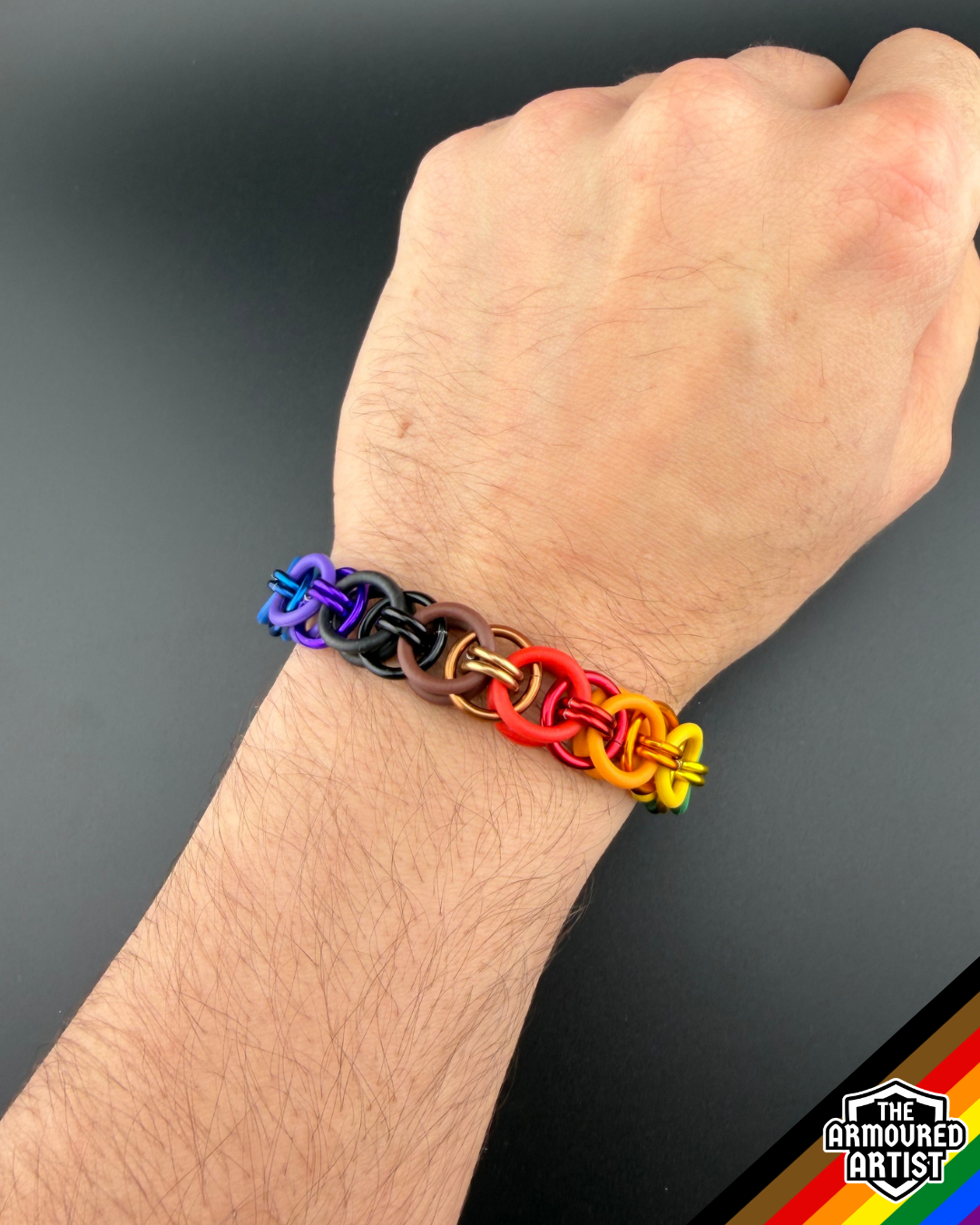 Rainbow (Philadelphia Flag) Stretchy Helmchain Bracelets