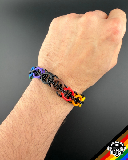 Rainbow (Philadelphia Flag) Stretchy Helmchain Bracelets