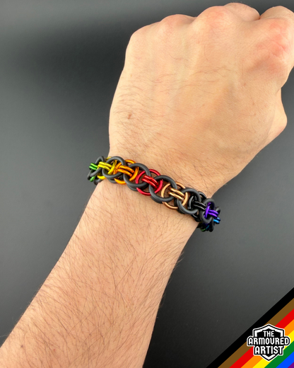 Rainbow (Philadelphia Flag) Stretchy Helmchain Bracelets