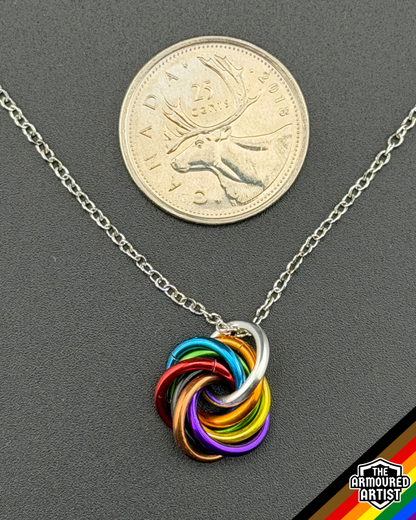 Rainbow (Philadelphia) Spiral Chainmail Necklaces