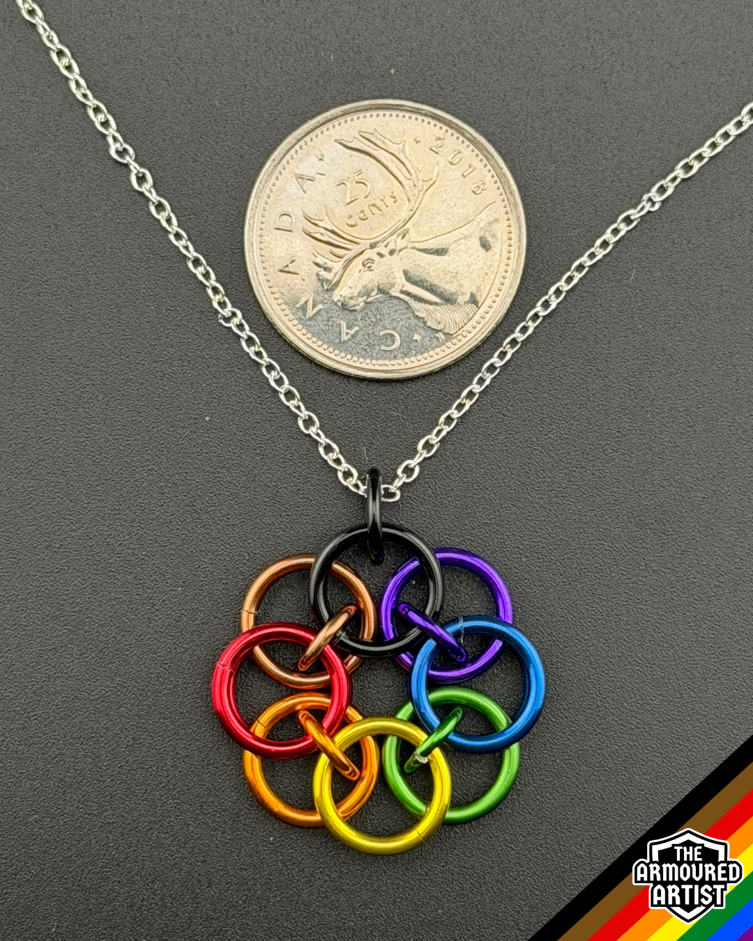 Rainbow (Philadelphia Flag) Helmchain Necklaces