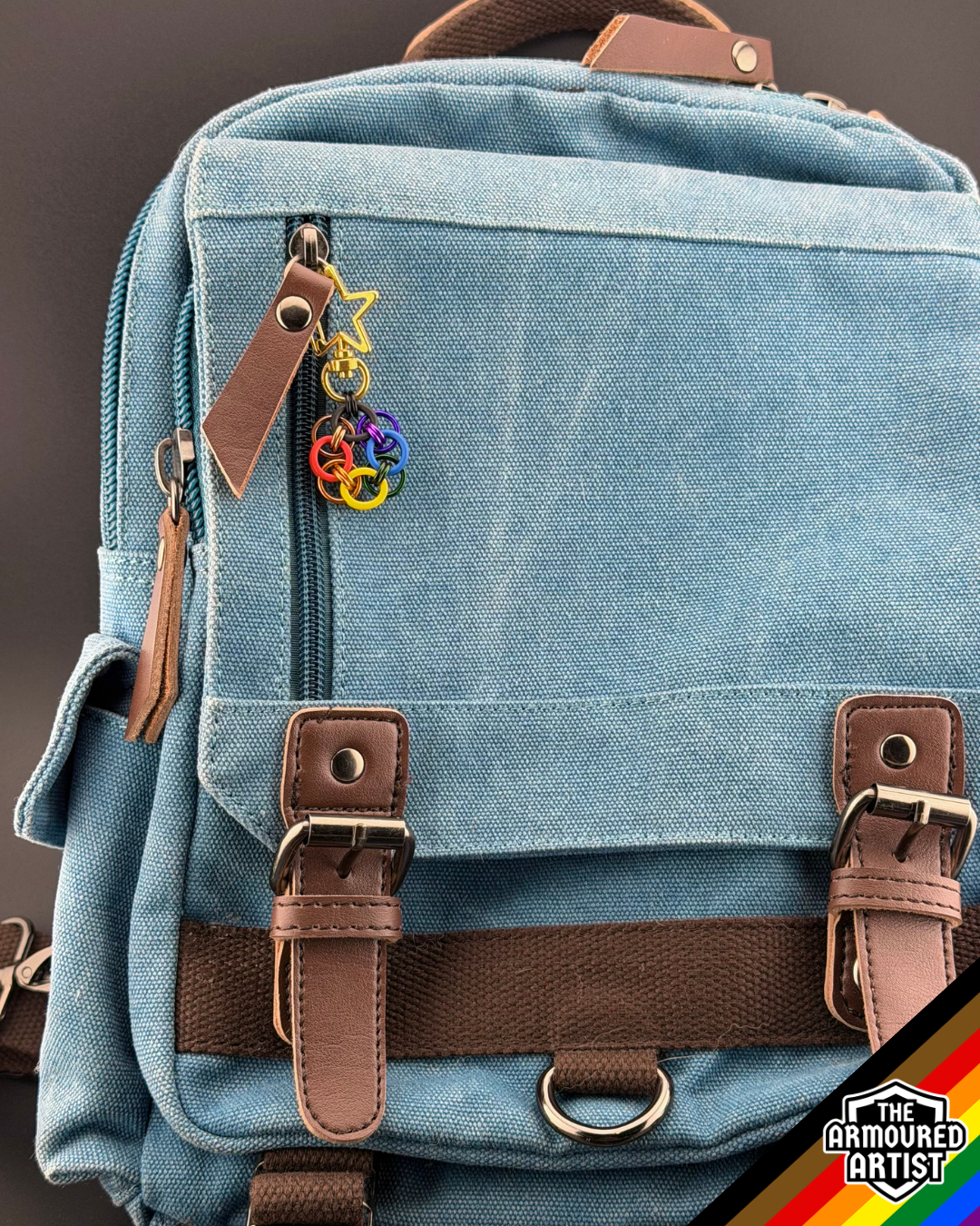Rainbow (Philadelphia Flag) Flexible Helmchain Keychains
