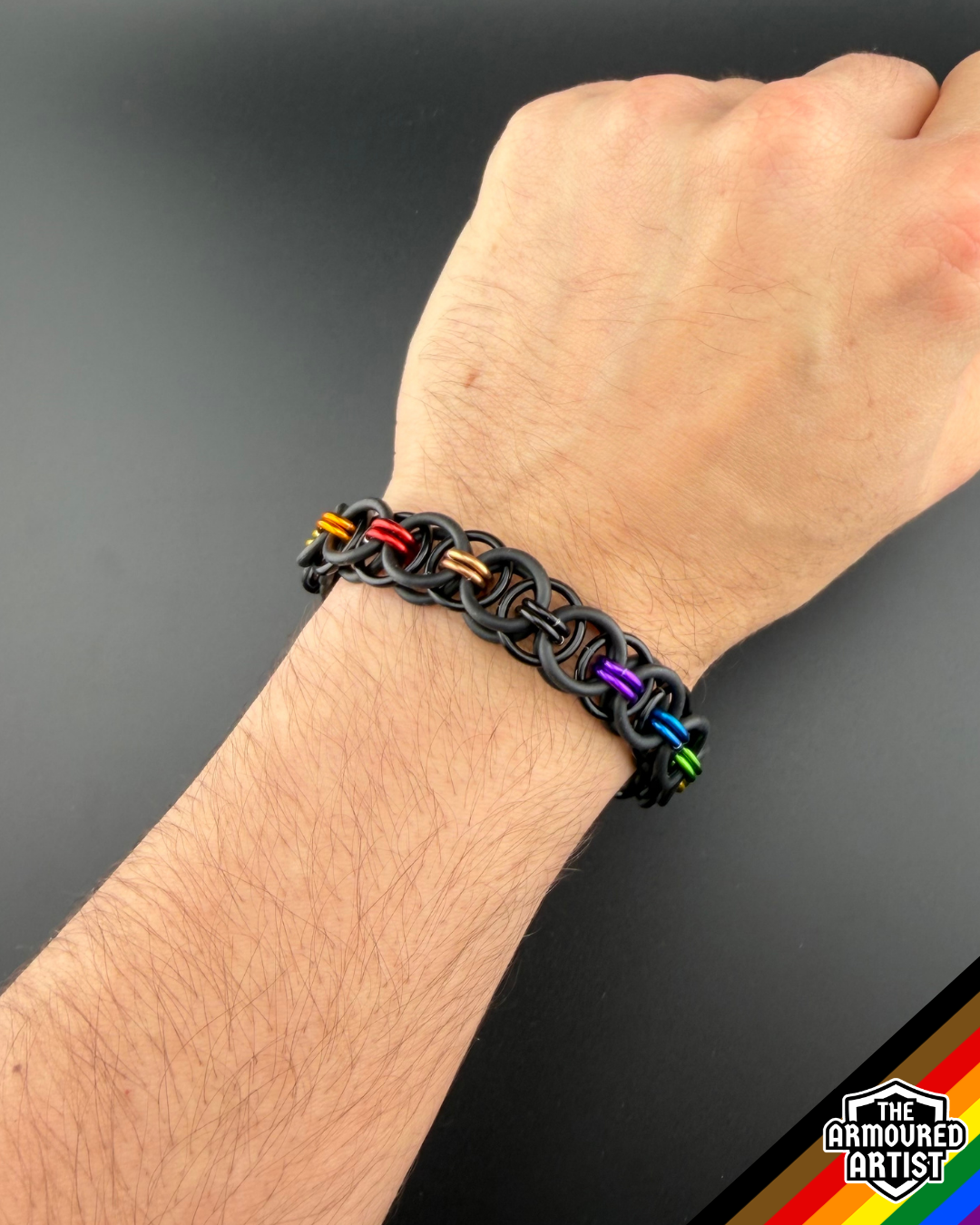 Rainbow (Philadelphia Flag) Stretchy Helmchain Bracelets
