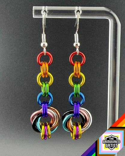 Rainbow (Progress Flag) Dangling Earrings