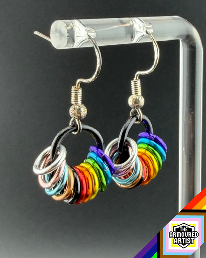 Rainbow (Progress Flag) Small Ringlette Earrings