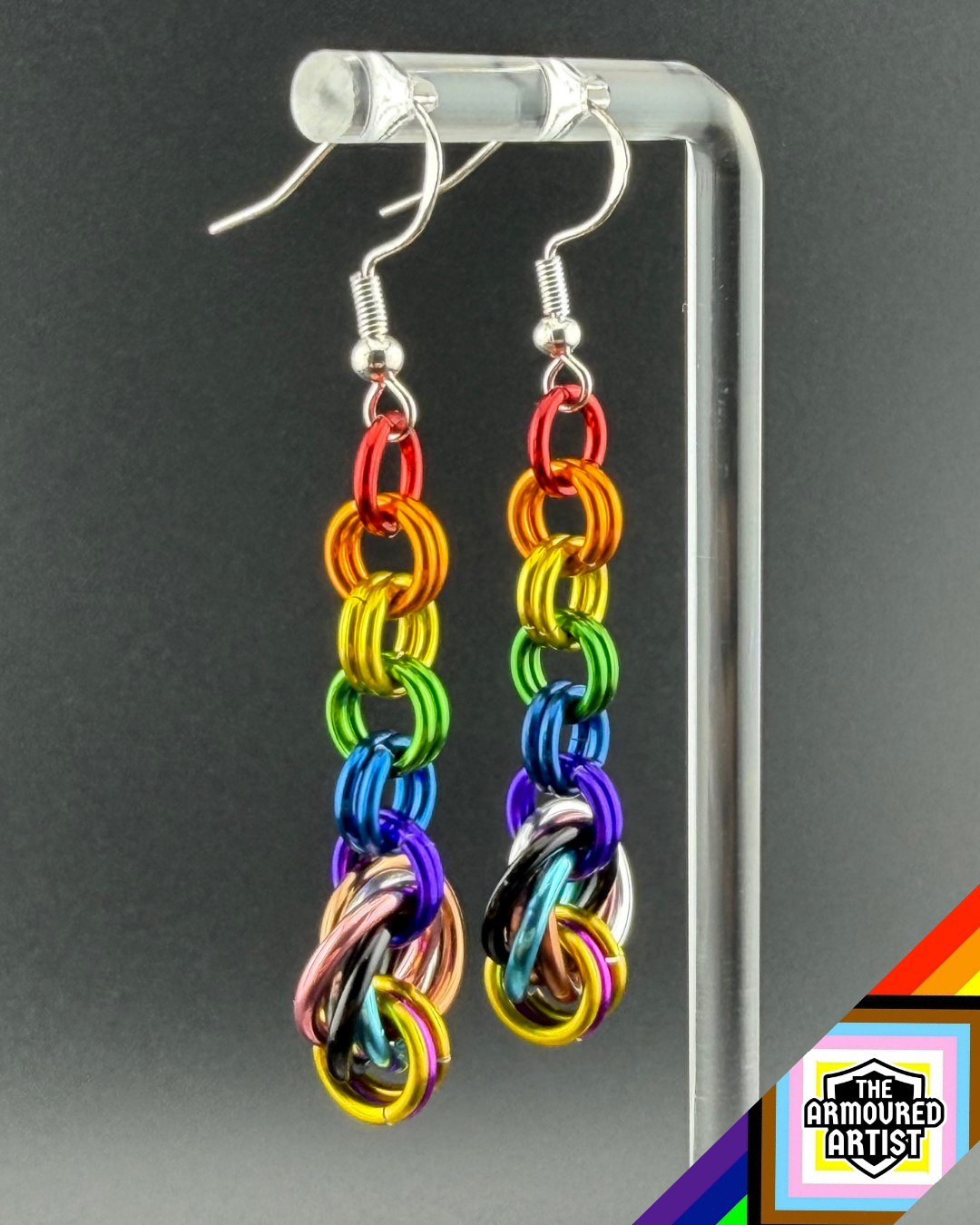 Rainbow (Progress Flag) Dangling Earrings