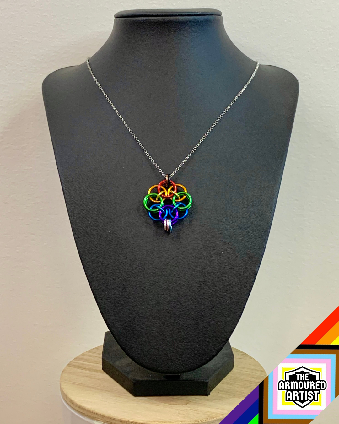 Rainbow (Progress Flag) Helmchain Necklaces