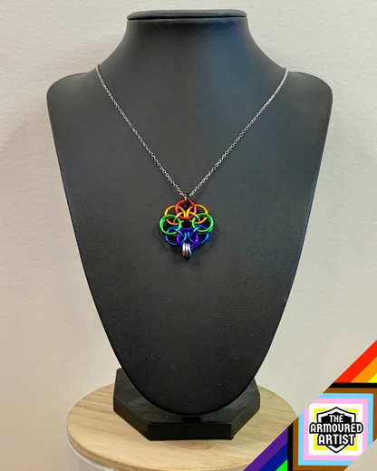 Rainbow (Progress Flag) Helmchain Necklaces