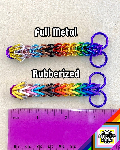 Rainbow (Progress Flag) Pocket Rocket Keychains/Necklaces