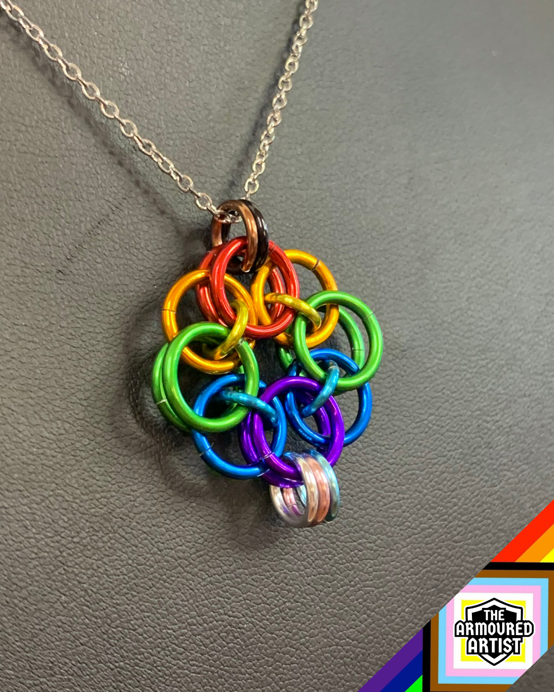 Rainbow (Progress Flag) Helmchain Necklaces
