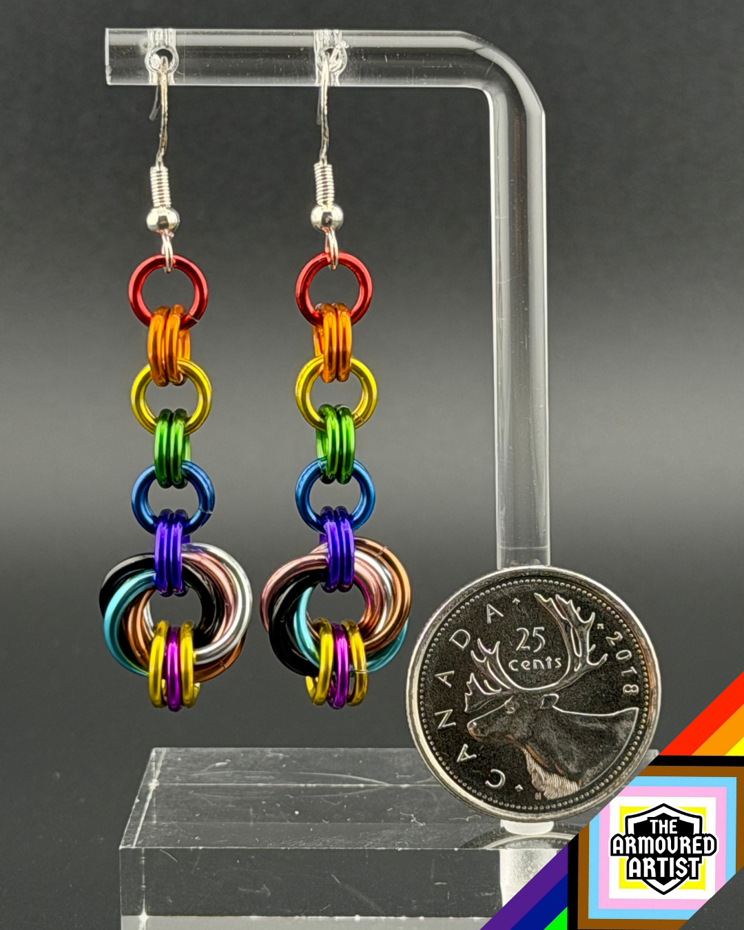 Rainbow (Progress Flag) Dangling Earrings