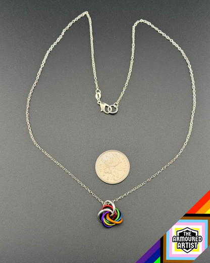 Rainbow (Progress) Spiral Chainmail Necklaces