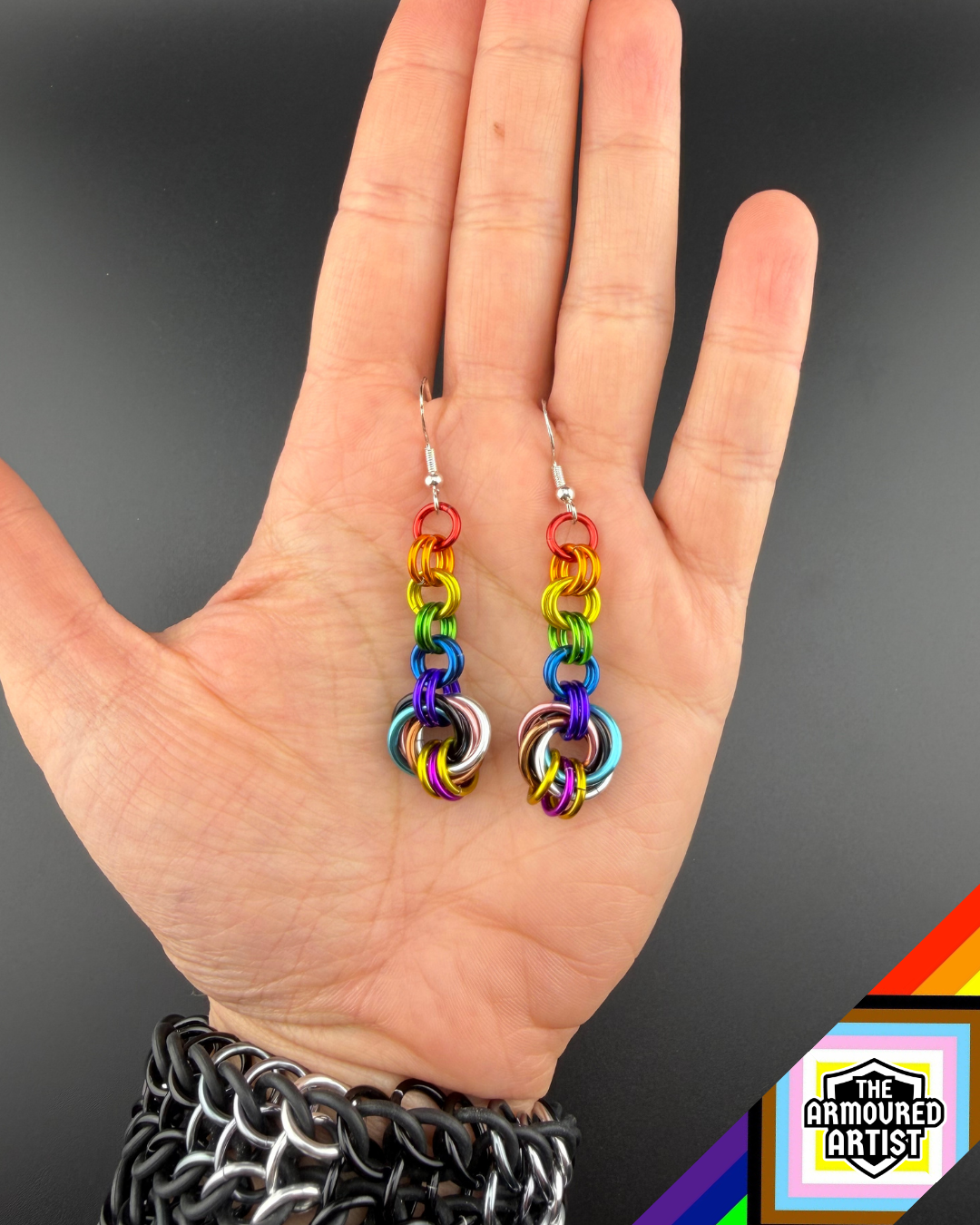Rainbow (Progress Flag) Dangling Earrings