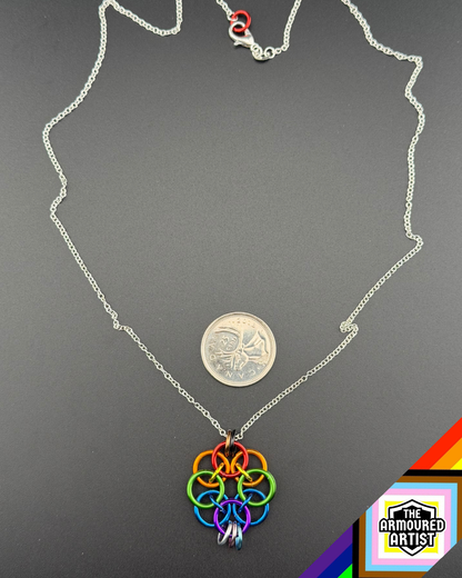 Rainbow (Progress Flag) Helmchain Necklaces