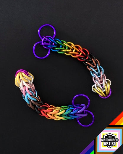 Rainbow (Progress Flag) Pocket Rocket Keychains/Necklaces