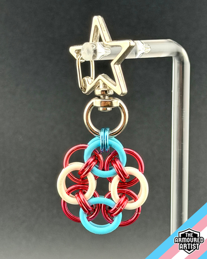 Transgender (Vivid Pink) Flexible Helmchain Keychains