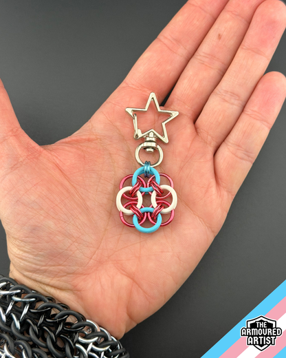 Transgender (Vivid Pink) Flexible Helmchain Keychains