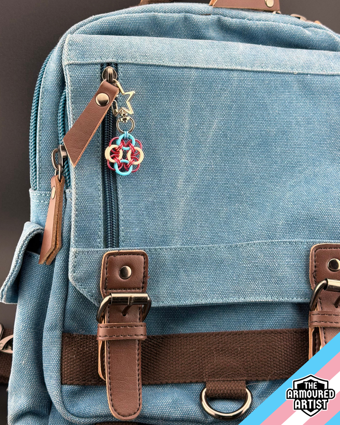 Transgender (Vivid Pink) Flexible Helmchain Keychains