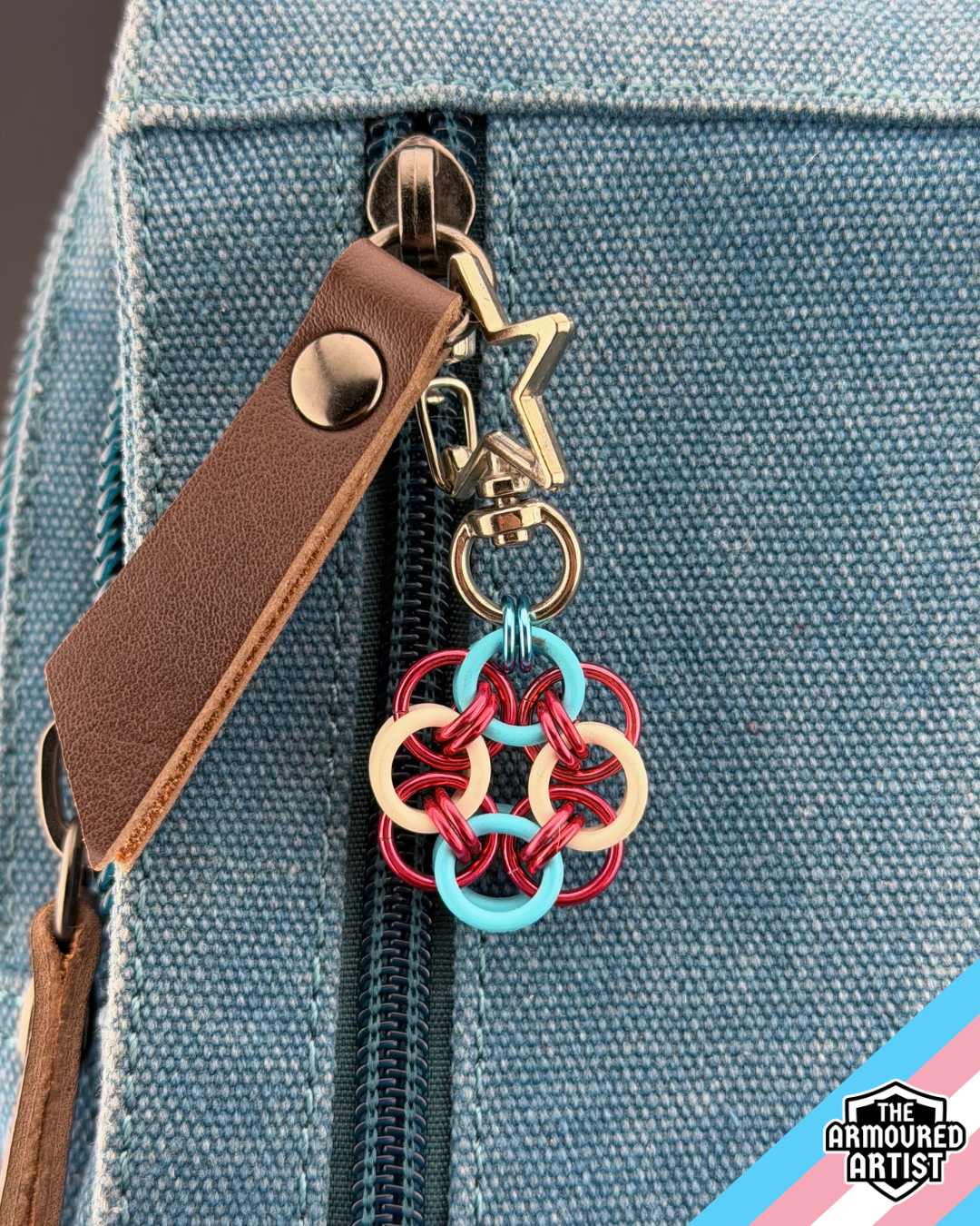Transgender (Vivid Pink) Flexible Helmchain Keychains