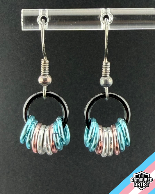 Transgender (Pastel Pink) Small Ringlette Earrings