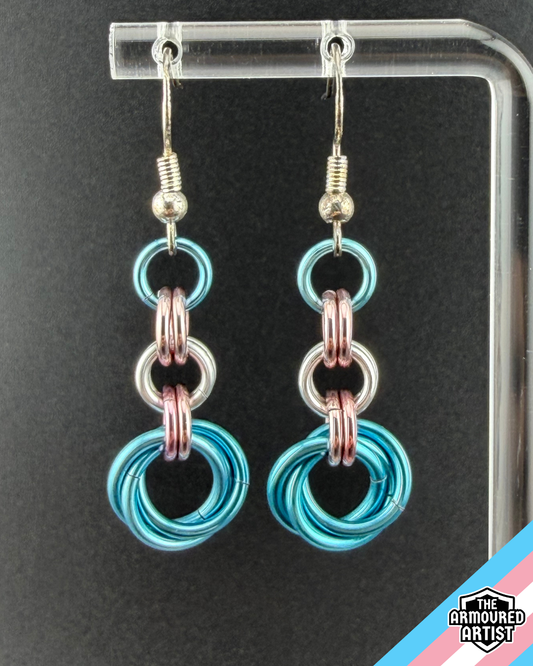 Transgender (Pastel Pink) Dangling Earrings