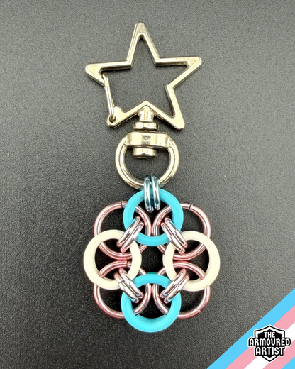 Transgender (Pastel Pink) Flexible Helmchain Keychains